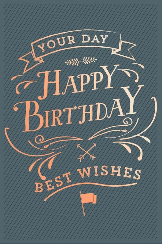 Karte mit Umschlag Happy Birthday