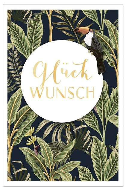 Karte mit Umschlag Glückwunsch