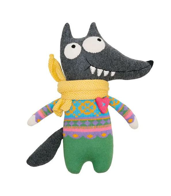 Kuscheltier lustiger Wolf