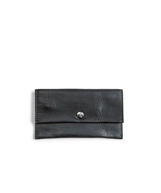 Leder Wallet big black