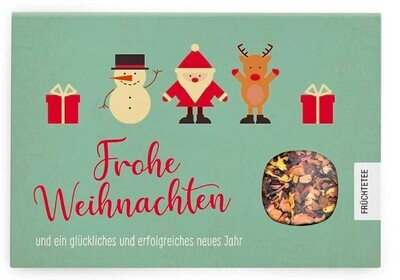 Teepostkarte Frohe Weihnachten