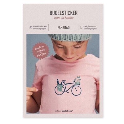 Bügelbild Kinder Velo