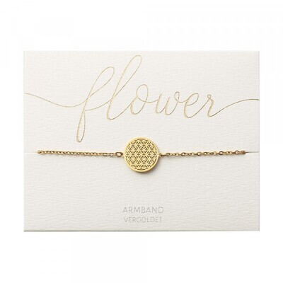 Armband "Blume des Lebens vergoldet"