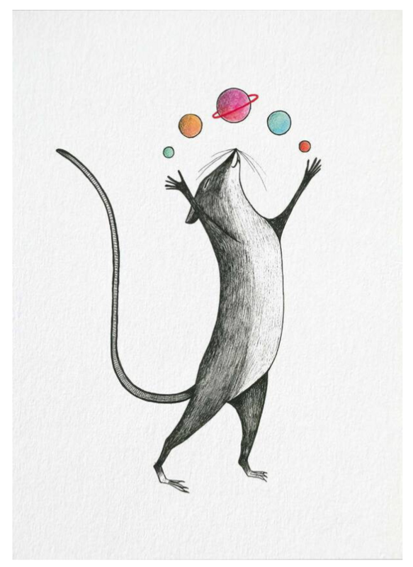 Postkarte Maus