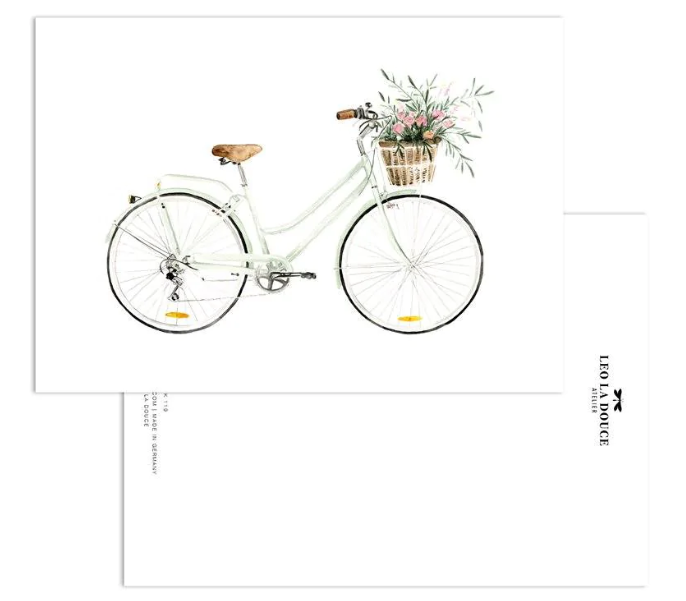 Postkarte Bicycle Love