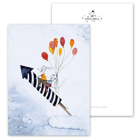 Postkarte Rocket Friend