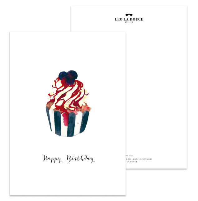 Postkarte Cupcake
