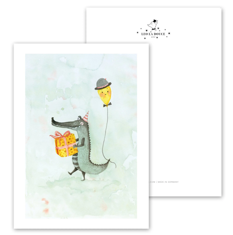 Postkarte Crocodile