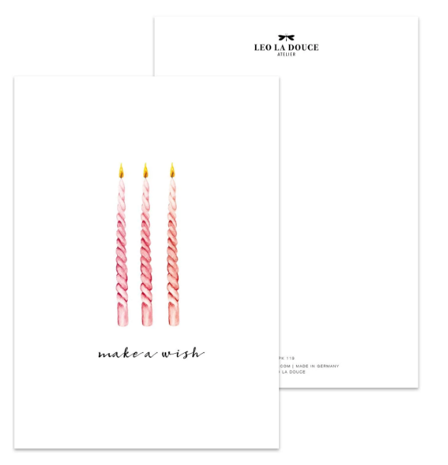 Postkarte Make a Wish
