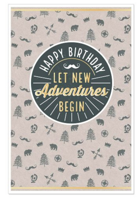Karte mit Umschlag New Adventures