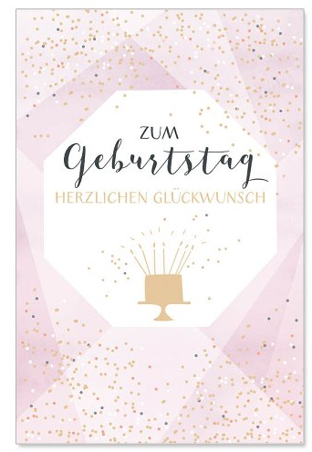 Karte mit Umschlag Happy Birthday