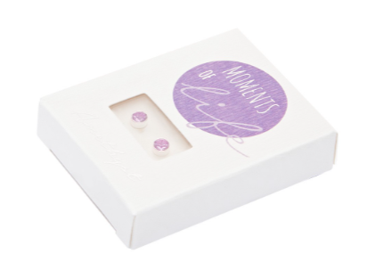Ohrstecker Amethyst versilbert