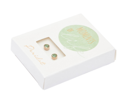 Ohrstecker Peridot rosé vergoldet
