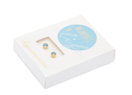 Ohrstecker Aquamarin vergoldet