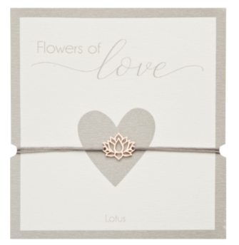 Armband Lotus Blüte rosé vergoldet