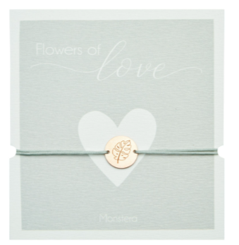 Armband Monstera rosé vergoldet
