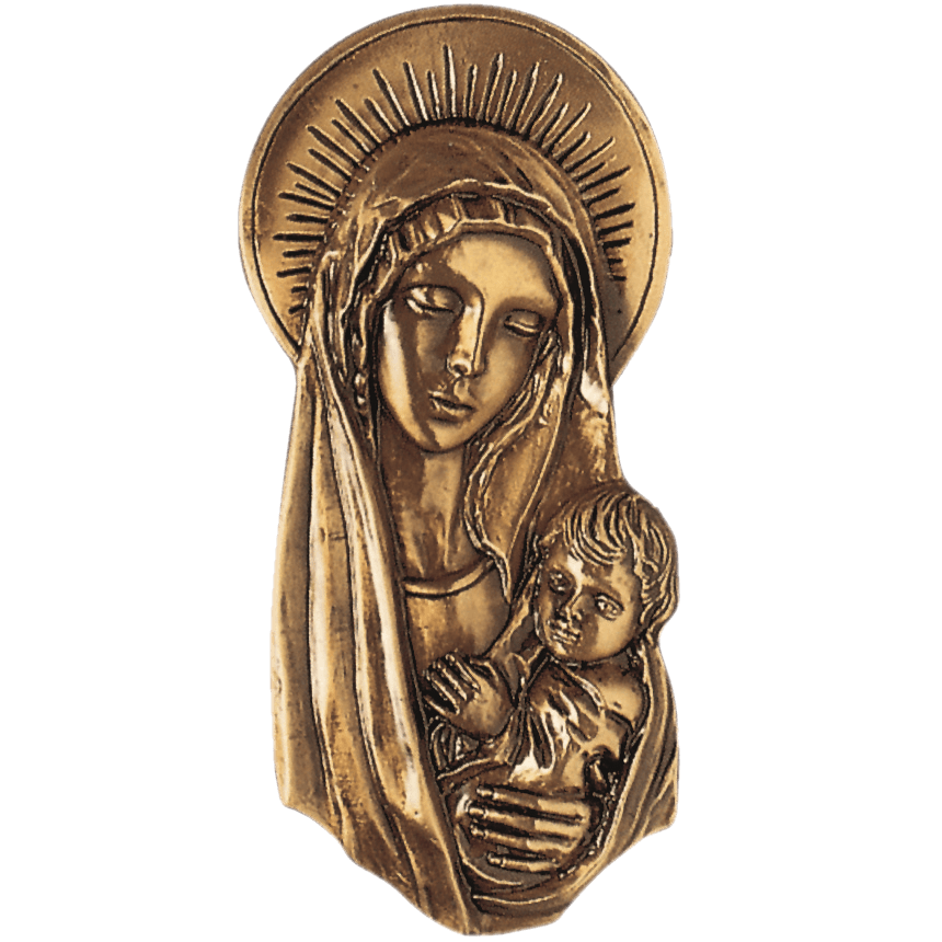 Vierge auréolée et l'enfant Jésus h 23.5