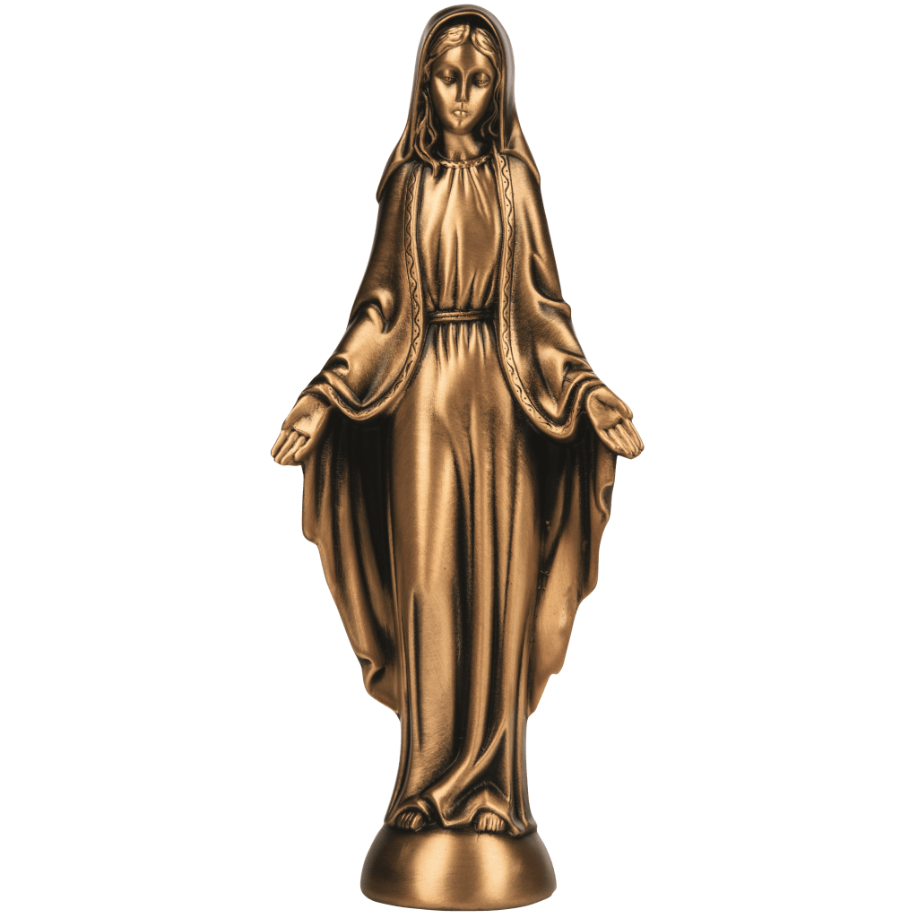 Vierge bronze h27,5 x 12 cm
