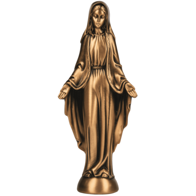 Vierge bronze h27,5 x 12 cm