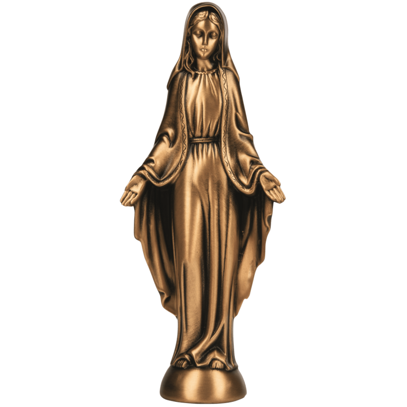 Vierge bronze h 48 x 20 cm