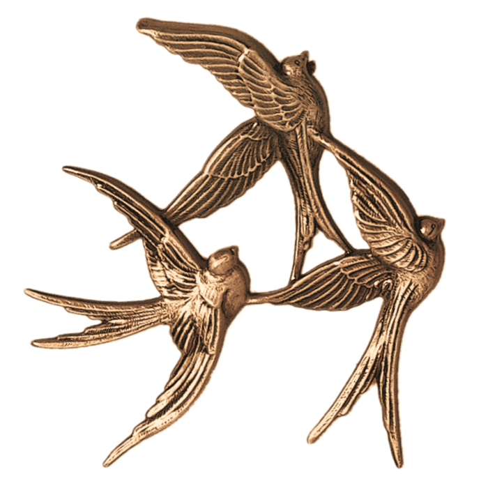 Vol d'hirondelles h 13.5 x 18 cm