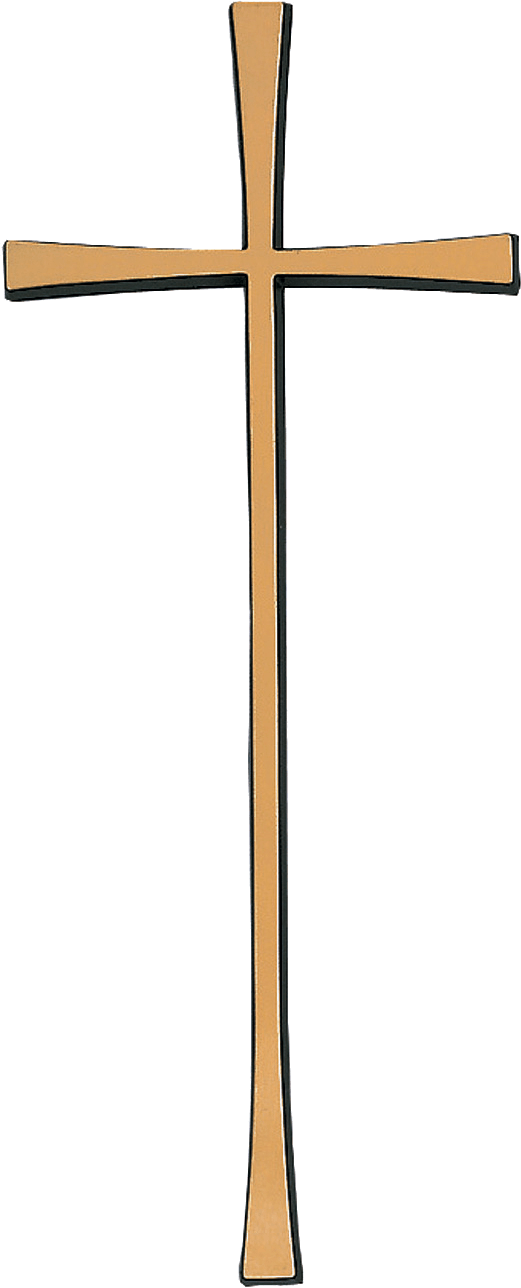 Croix en bronze h 40 x 16 cm