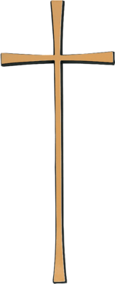 Croix en bronze h 40 x 16 cm