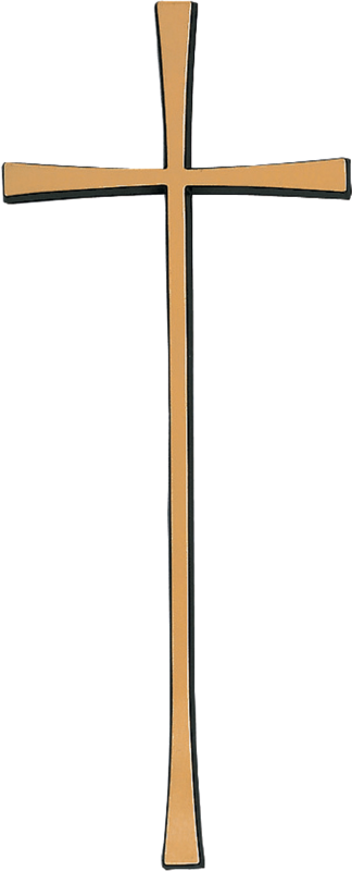Croix en bronze h 30 x 13 cm