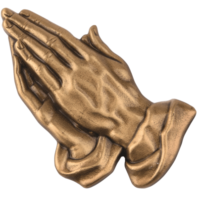 Prière mains jointes droite h 10 x 6,5