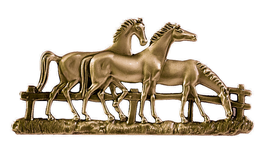 Les chevaux h 9.5 x 19.5 cm
