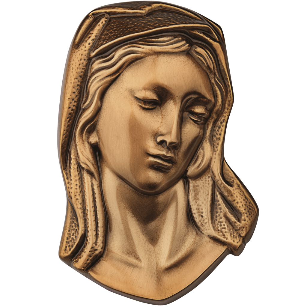 La Vierge Marie tête voilée h 9 x 6 cm
