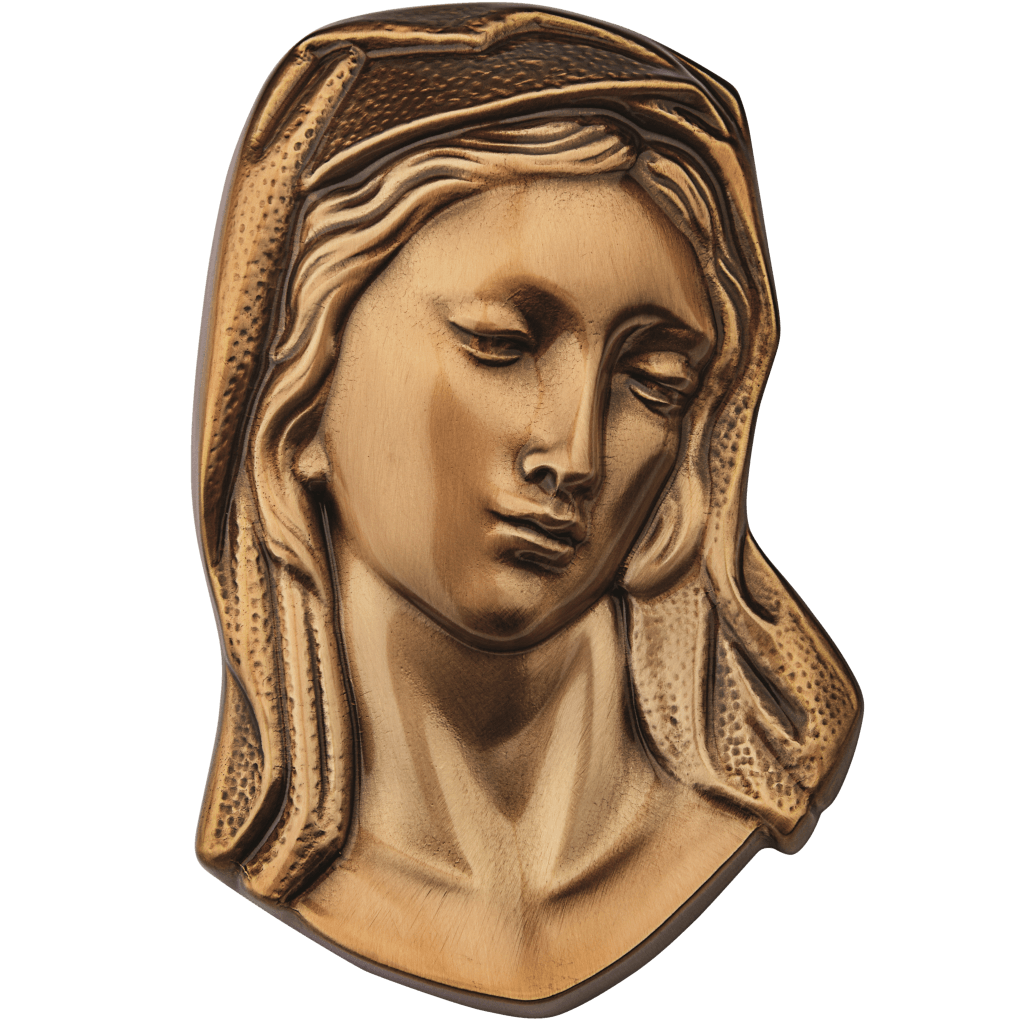 La vierge Marie tête voilée h 25 x 17 cm