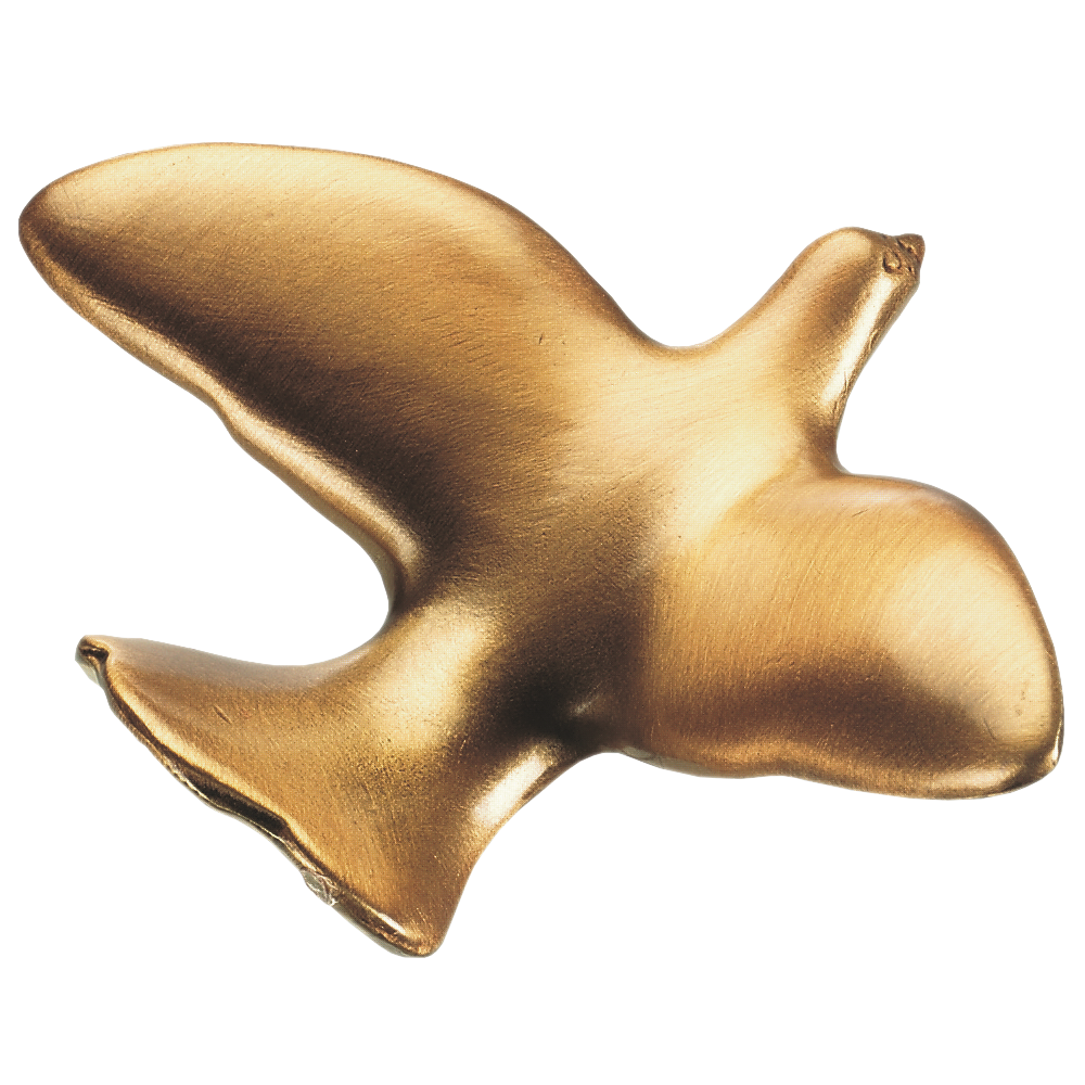 Colombe bronze massive h 3 x 11 x 8 cm