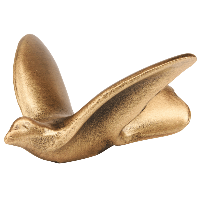 Colombe bronze en vol h 4 x 9 x 8 cm