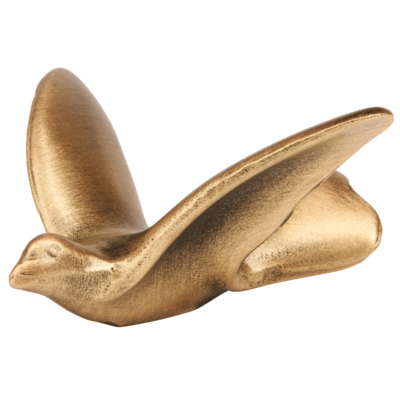 Colombe bronze en vol h 4 x 9 x 8 cm
