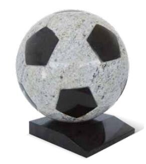 Ballon de football en granit Noir Intense et Viscount White