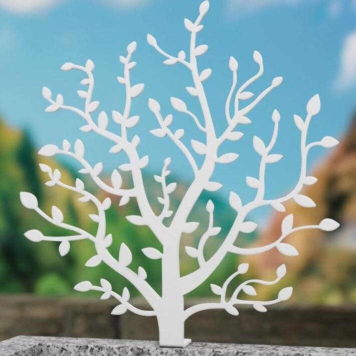 Stèle Arbre Pando Grand Modèle h 93 x 90 cm BLANC