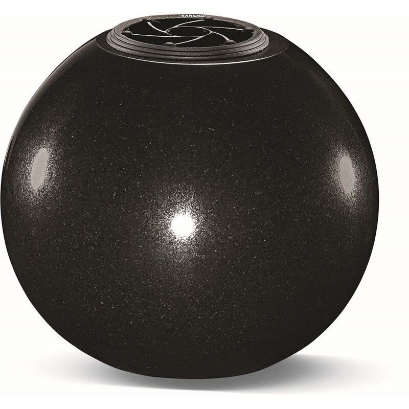 Vase boule en granit massif  Noir Fin  Ø 13 x 13 ht