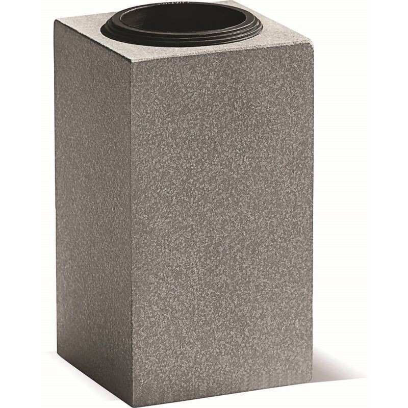 Vase V00-18 n Noir Fin Brut 10 x 10 x 18 ht