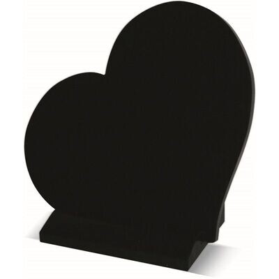 Plaque coeur avec socle by Sansone Collection 30 x 25 x 2cm Noir fin