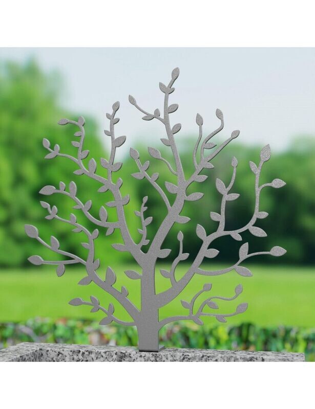 Stèle Arbre Pando Grand Modèle h 93 x 90 cm GRIS METAL