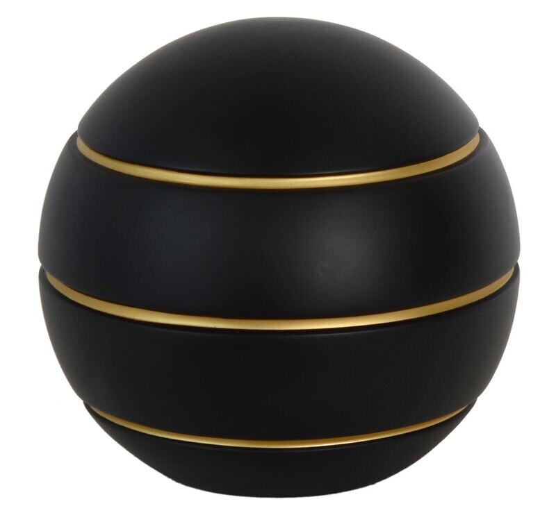 Urne ATLAS Noire & Or mat