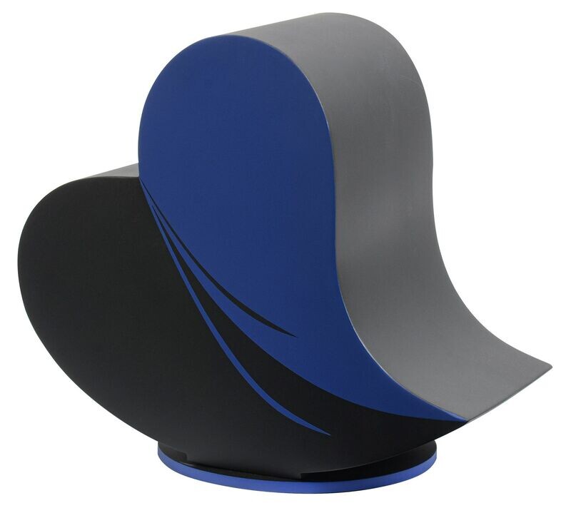 Urne COEUR MAT bleue