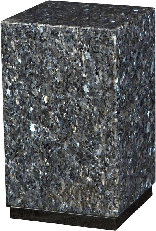 Urne CARREE en granit Labrador Bleu
