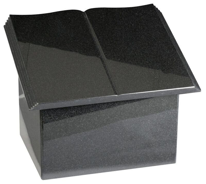 Urne LIVRE en granit Noir Marlin