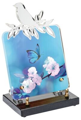 Plaque Altuglass BIRDY Papillon bleu