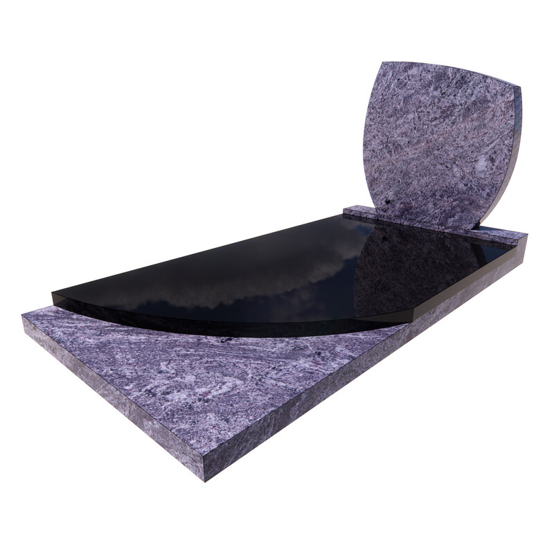 Monument funéraire GABAR en granit Bleu Orion & Noir Intense