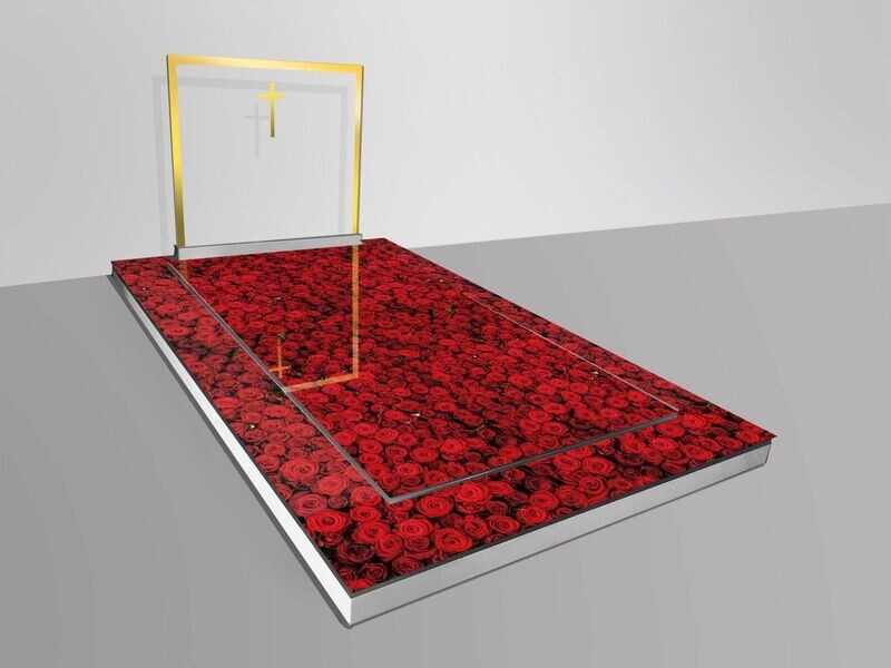 Monument en verre ROSES ROUGES