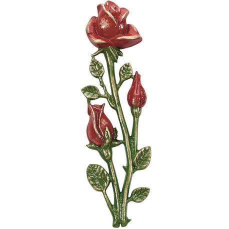 APPLICATION FLEUR H.22 ROUGE PEINT À LA MAIN