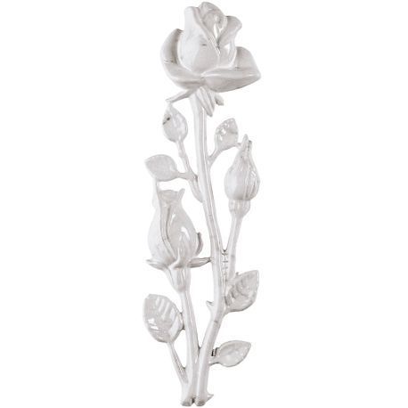 APPLICATION FLEUR H.22X6 BLANC DE CARRARE